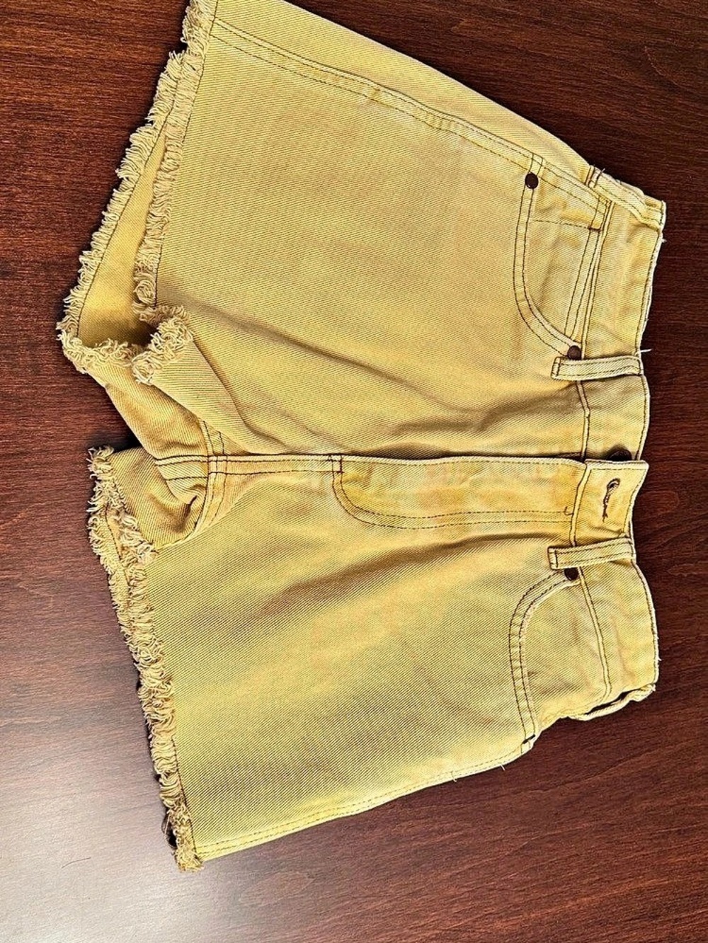Wrangler Women's Yellow Denim Jean Shorts Size 24